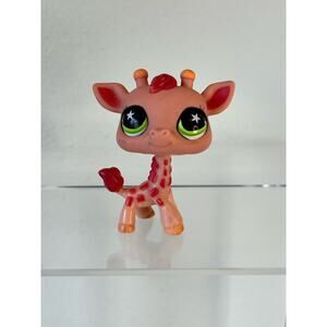 Littlest Pet Shop LPS Giraffe Green Eyes Stars #943 2007